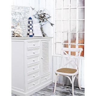 Chaise bistrot bois et rotin : modèle Estaminet - Hellin