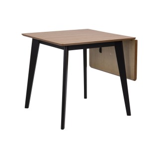 Table à rabat Leta : Table à manger carrée extensible pour 4 pers