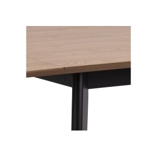 Table à rabat Leta : Table à manger carrée extensible pour 4 pers