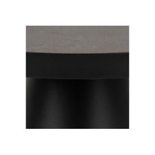 Bout de canapé rond en céramique et métal noir D45 - GIROLLE