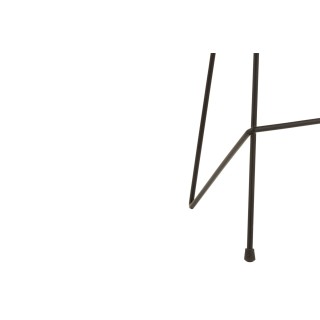 Tabouret de bar en teck et métal industriel (lot de 2) FELIX - HELLIN