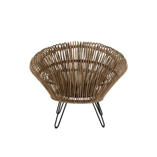 Fauteuil lounge en rotin naturel FARO - HELLIN