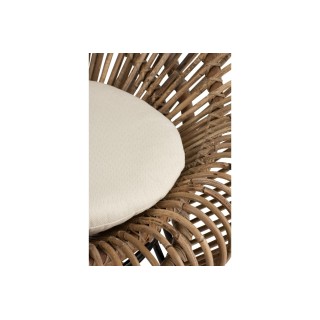 Fauteuil lounge en rotin naturel FARO - HELLIN