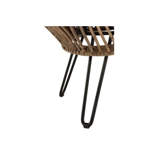 Fauteuil lounge en rotin naturel FARO - HELLIN