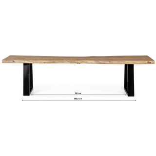 Banc en bois et métal Connemara - Hellin