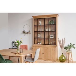 Buffet vaisselier bois et métal VICTORIA : style indus | Hellin