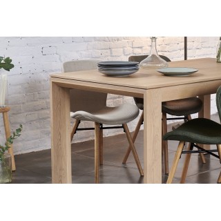 Table rectangulaire extensible en bois massif : 6 personnes