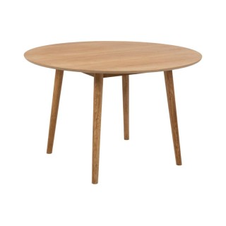 Table ronde scandinave fabriquée en chêne clair | Hellin