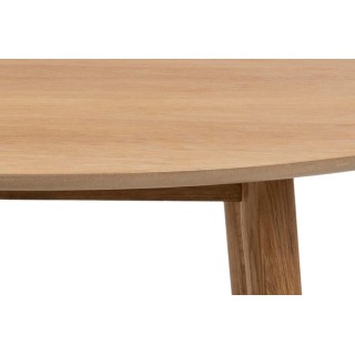 Table ronde scandinave fabriquée en chêne clair | Hellin