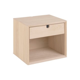 Chevet suspendu cube en bois avec une niche et un tiroir CENTIOR - HELLIN