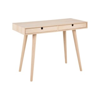 Bureau en bois avec deux tiroirs et pieds inclinés CENTIOR - HELLIN