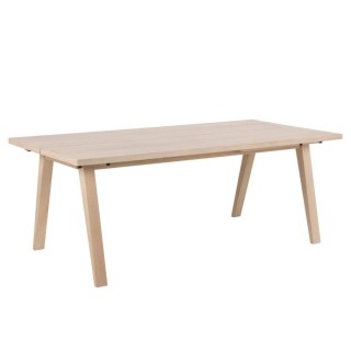 Table à manger rectangulaire en bois blanchi L200 ALISIA - HELLIN