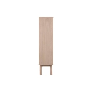 Vitrine scandinave en bois 2 tiroirs 1 porte en verre ALISIA - HELLIN