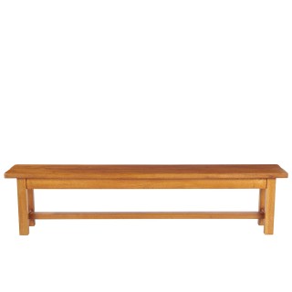 Banc de ferme en chêne moyen La Bresse de face