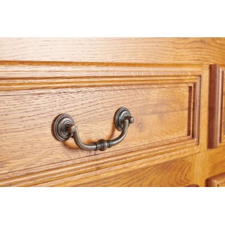 Zoom tiroir bahut en chêne foncé La Bresse