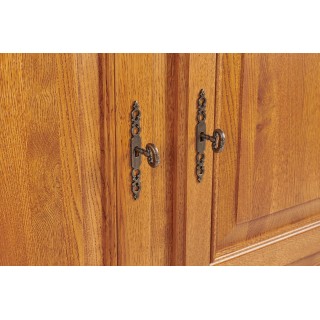 Buffet bas en bois La Bresse : 4 portes / style rustique | Hellin