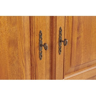 Buffet bas en chêne massif de style rustique / 3 portes | Hellin