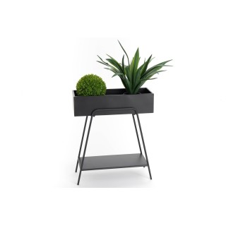 Console porte plantes en métal noir BLACKIE - HELLIN