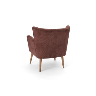 Fauteuil à accoudoirs en velours côtelé HERON - HELLIN