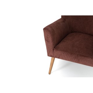 Fauteuil à accoudoirs en velours côtelé HERON - HELLIN