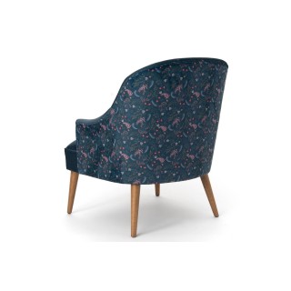 Fauteuil en velours côtelé uni LILO - HELLIN