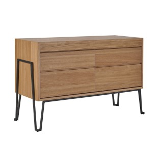 Meuble sous vasque en bois et métal 2 tiroirs L120 BRIGHTON - HELLIN