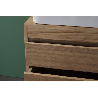 Meuble sous vasque en bois et métal 2 tiroirs L120 BRIGHTON - HELLIN