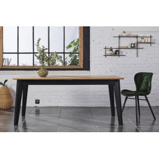 Table à manger rectangulaire extensible : 8 à 12 pers | Hellin
