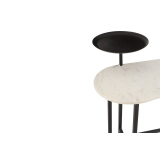 Console en marbre et métal noir CALIE - HELLIN