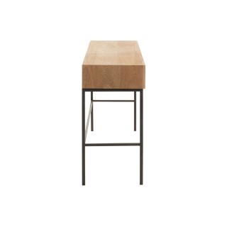 Console en bois naturel et métal noir avec 3 tiroirs ESTER - HELLIN