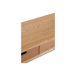 Console en bois naturel et métal noir avec 3 tiroirs ESTER - HELLIN