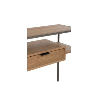 Console design en bois et métal avec 1 tiroir ESTER - HELLIN