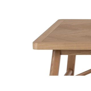 Table à manger rectangulaire en chêne L200 de style scandinave WALY - HELLIN
