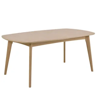 Table à manger ovale en bois blanchi L180 MARTINE - HELLIN