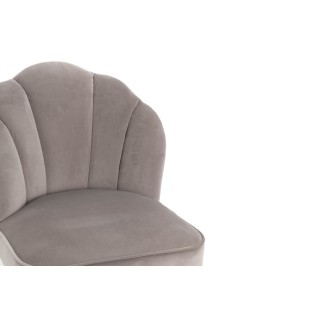 Fauteuil en velours et pieds métal CAMELIA - HELLIN