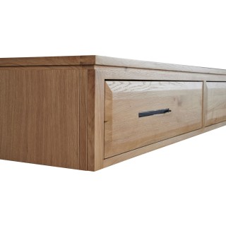 Ensemble en bois : Étagère et meuble TV suspendus | Hellin