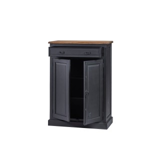 Bahut haut de rangement en bois et teck massif pour la salle à manger.