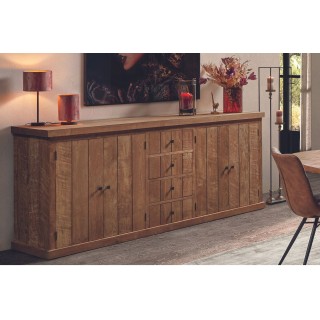 Buffet 4 portes 4 tirois pour une salle à manger confortable et authentique