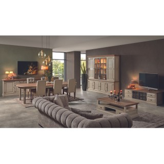 Table extensible en bois massif pouvant accueillir jusqu'à 14 personnes