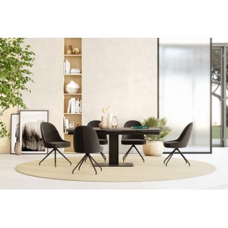 Chaises en tissu et métal (lot de 2) FLORIDA - HELLIN