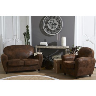 Fauteuil Club marron - Hellin