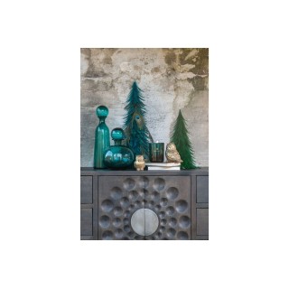 Buffet bas ethnique en bois de manguier 2 portes et 6 tiroirs PADANG - HELLIN