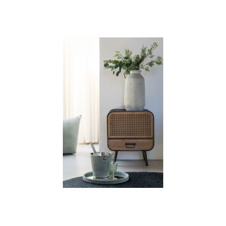 Table de nuit industriel en métal 1 porte et 1 tiroir DETROIT - HELLIN