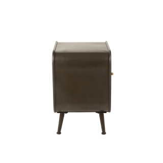 Table de nuit industriel en métal 1 porte et 1 tiroir DETROIT - HELLIN