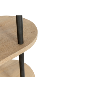 Bibliothèque en bois de manguier et en métal 5 tablettes SALI - HELLIN