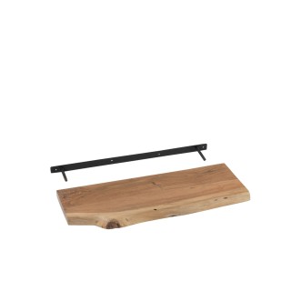 Etagère murale rectangulaire en bois d'acacia L70 (lot de 2) EDGAR - HELLIN