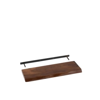 Etagère murale rectangulaire en bois d'acacia L70 (lot de 2) EDGAR - HELLIN