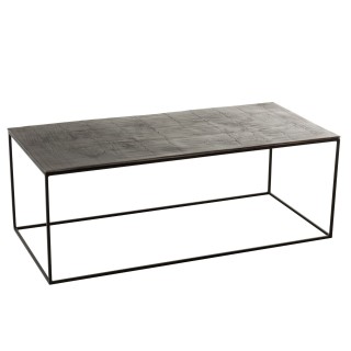 Table basse rectangulaire en métal de style contemporain L110 ALAIA - HELLIN