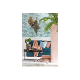 Table basse en bois et métal - Modèle rond et moderne - HELLIN