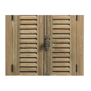 Meuble simple vasque en bois avec portes persiennes | Hellin